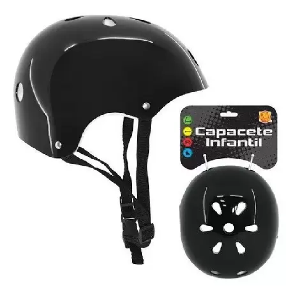 Capacete Skatista Preto