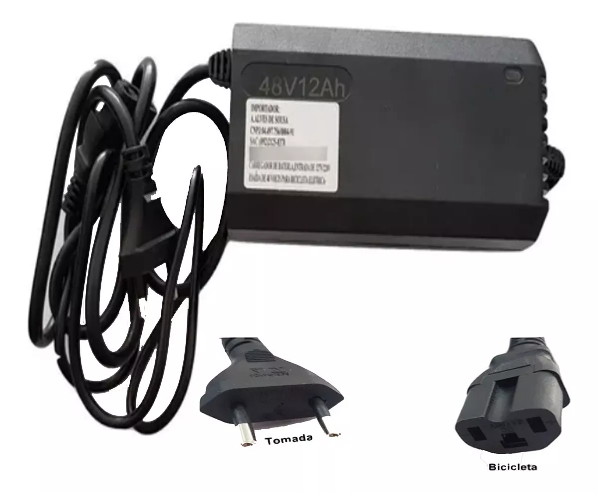 CARREGADOR BATERIA CHUMBO 48V 12Ah BICICLETA SOUSA