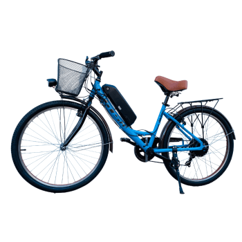 Bicicleta Elétrica 350W 10,4 Ah 7V - Feminina Azul