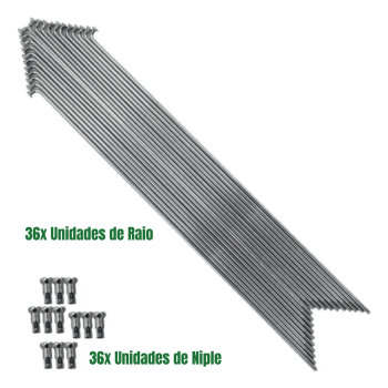 Kit Raio Traseiro Bicicleta Elétrica Sousa 145 x 3mm Aro 24